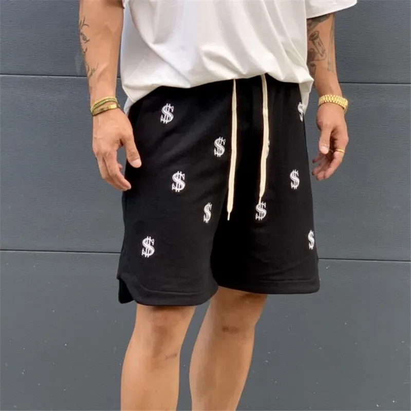 

2021 New High Street Summer Tide Brand printing Hip-Hop Beggar Cotton Men's Loose Five-Point Pants Sports Casual Jogging Shorts