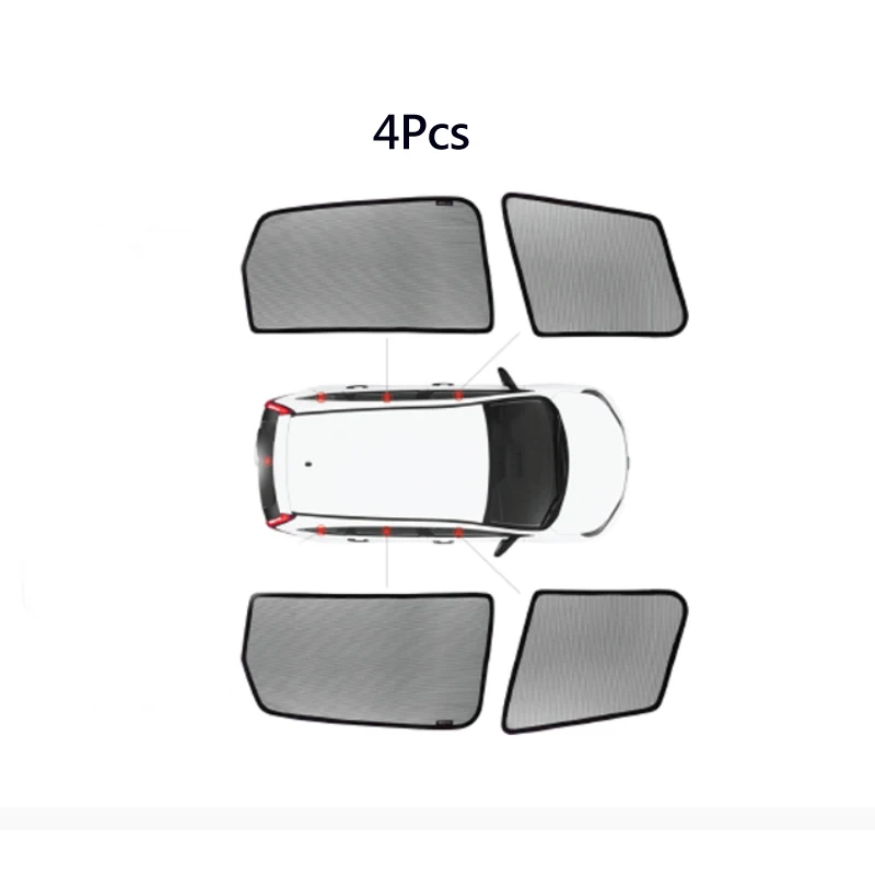4 window Sunshades Автомобиль Специальный занавес оконные шторы сетка тени слепой на заказ для MITSUBISHI PAJERO V93 V97 V73 V75 Спорт OUTLANDER - Цвет: 4 window Sunshades