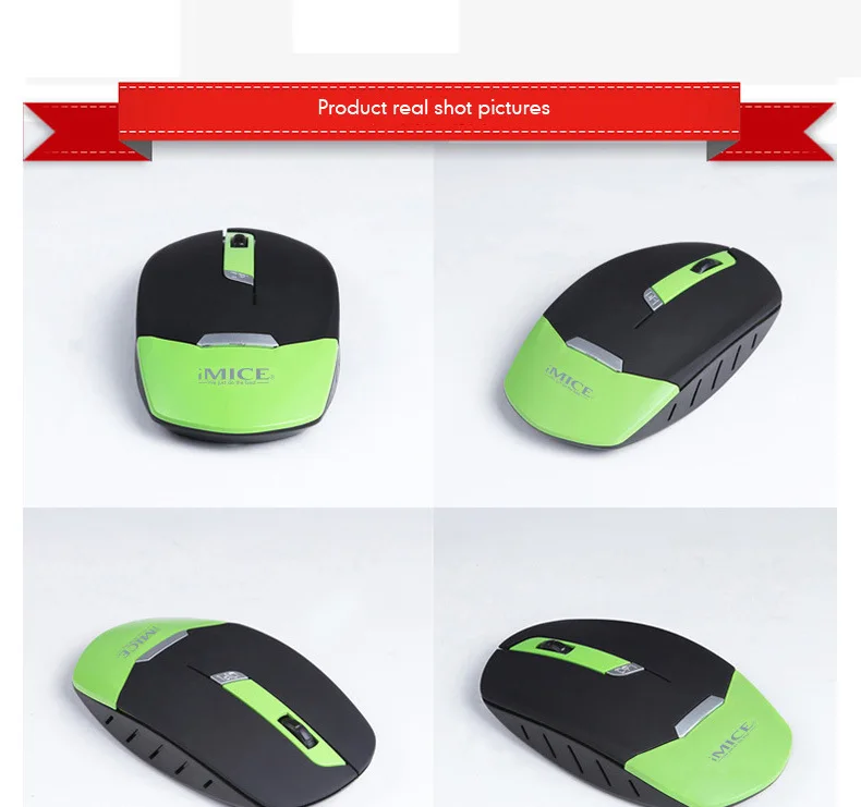 IMICE быстрая Бесшумная мышь легкая ультратонкая Беспроводная USB-мышь 2 4G