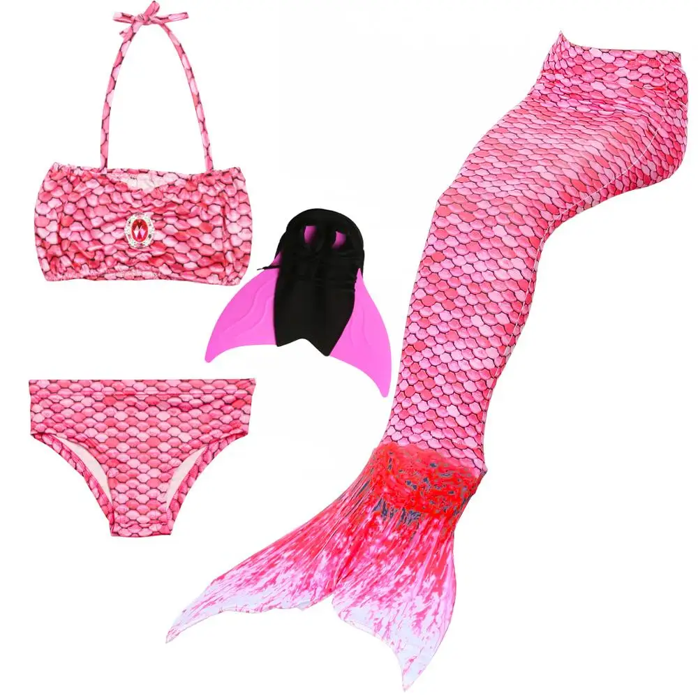 Женский Детский костюм Русалочки Ариэль купальный с хвостом моноласт для