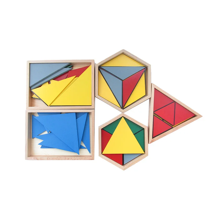 

Montessori Triangle Math Teaching Aid Wooden Irregular Puzzle Toddler Early Education and Wisdom Toy