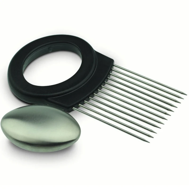 Goldbaking для лука из нержавеющей стали держатель нож овощерезки гаджет нарезки