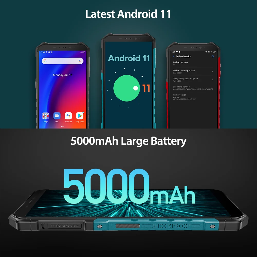 Ulefone Armor X9 / Pro Защищенный смартфон 4G LTE Android 11 3Гб 32Гб 5000мАч Водонепроницаемый NFC IP68