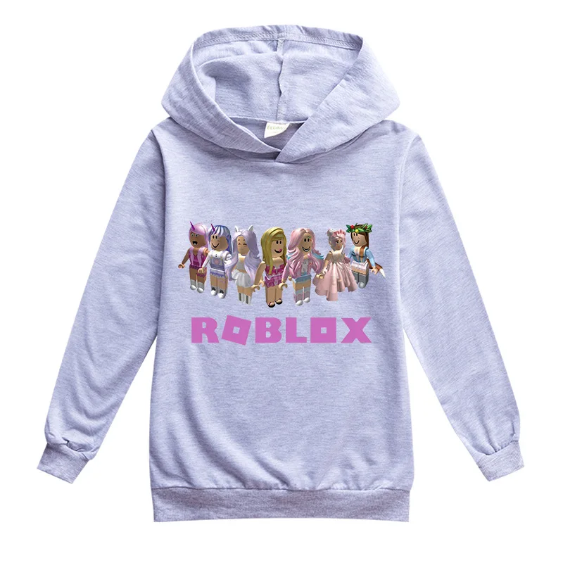 Модные детские толстовки для девочек на весну и осень мальчиков Robloxing футболка с