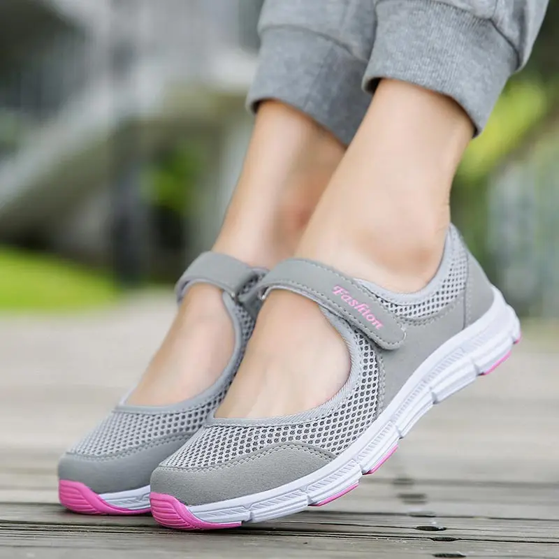 

Oversize Lightweight Sport Shoes for Women Summer Sneakers Women's Sports Shoes Running Sneakers Lady Gray Female Walk GME-0018