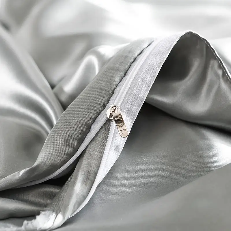 

34 Flat Sheet Hot Sale Wholesale Luxury 100% Satin Silk White 1PCSSilky Queen King Bed Sheets For Women Men