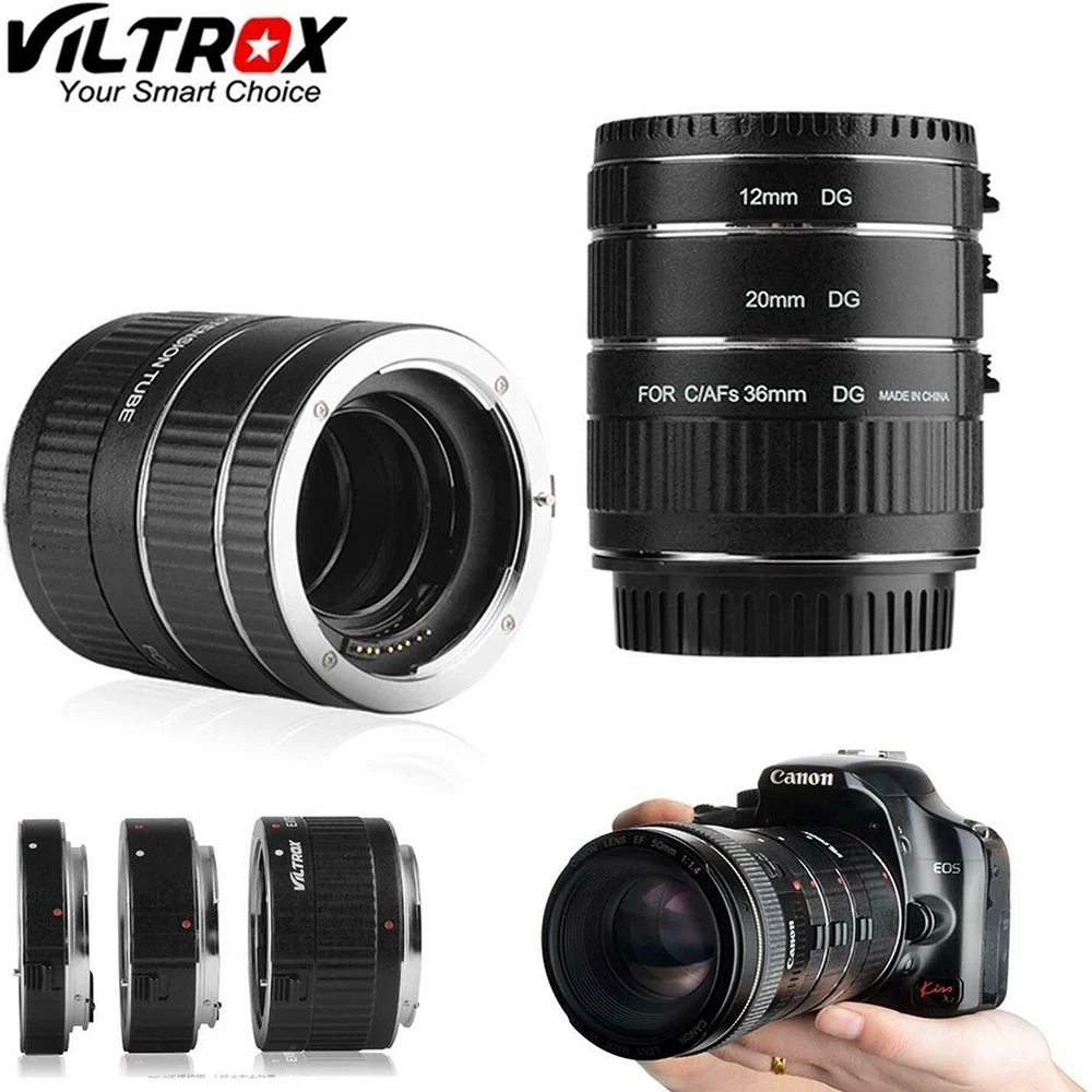 Комплект макросъемки Viltrox кольцевой адаптер DG для Canon EOS 500d 600d 60D 50D 7D Mark 5D III