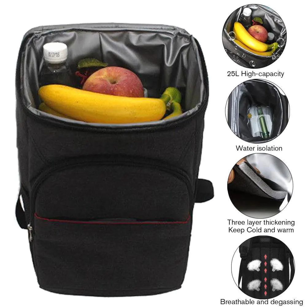 

2023 Outdoor Insulated Cooler Lunch Backpack Portable Waterproof Insulated Lunch Bag Thermal Food Picnic Lunch Bags For Beach