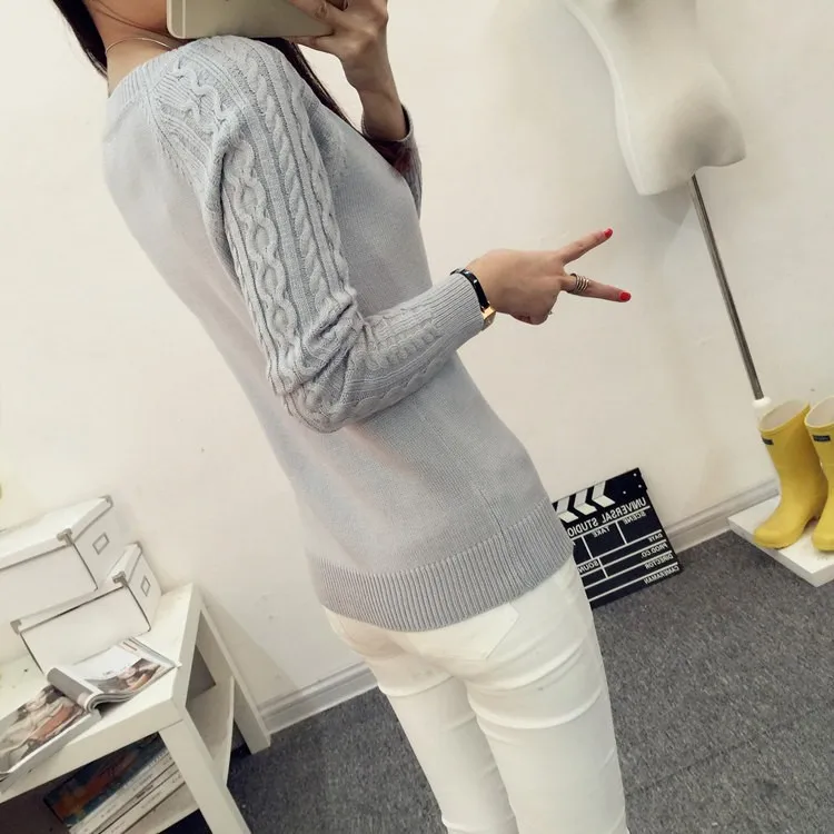 

Fall/Winter Women's Fashion Casual Warm Sweater Slim Sexy Basic Base Pullover