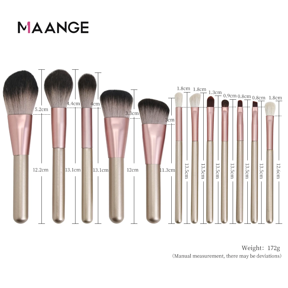 MAANGE 10/11/12 шт./компл. набор кистей для макияжа косметической основы пудра Румяна