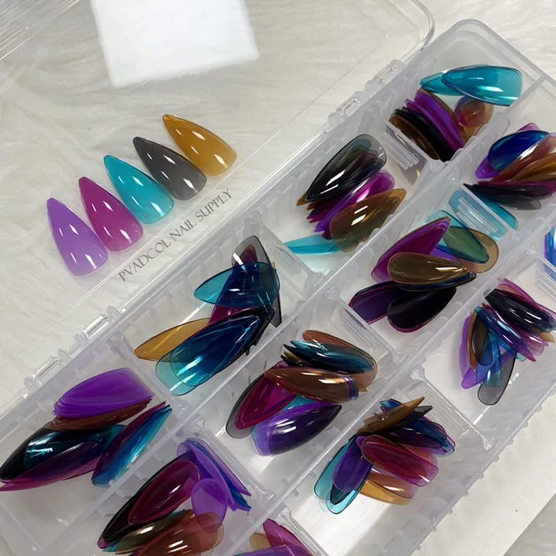 240 шт./кор. гель X основа для ногтей Цвет Расширение Длинные стилеты полное