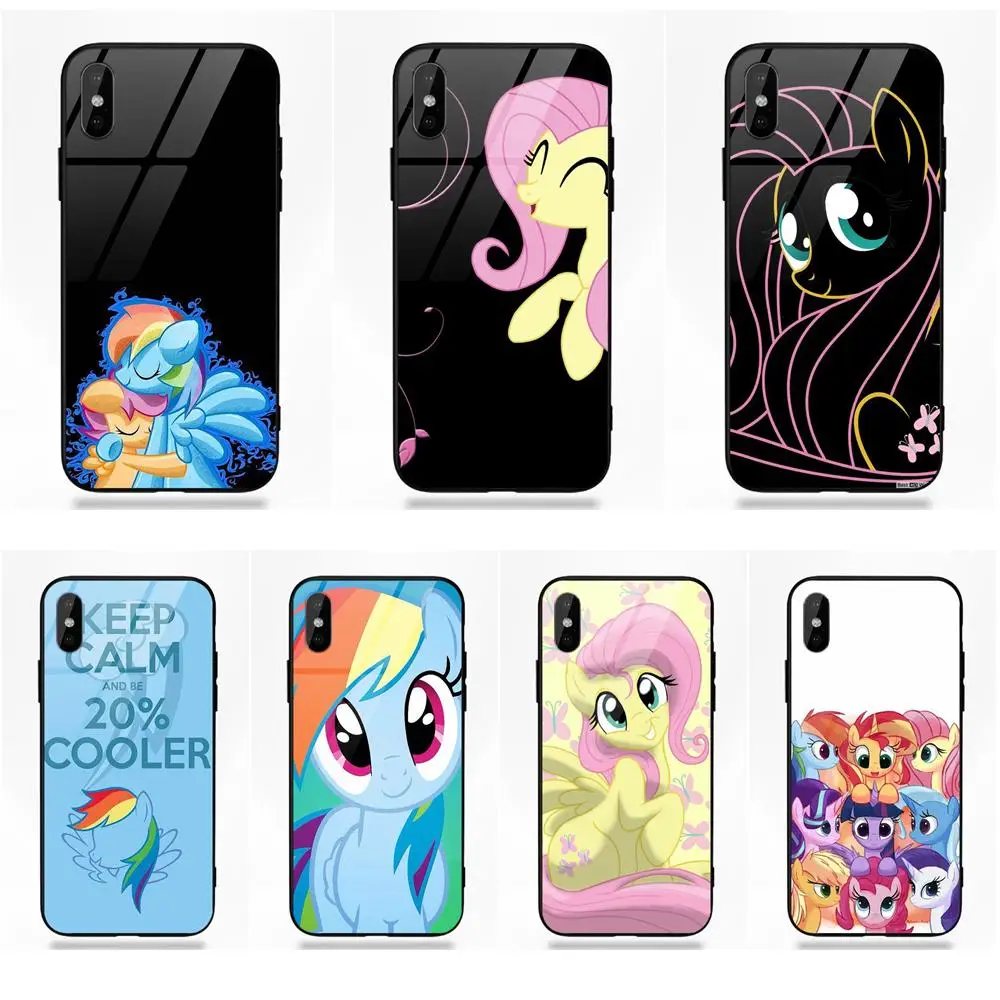 Мой Маленький Пони Флаттершай Мягкий ТПУ чехол + закаленное стекло Чехлы для