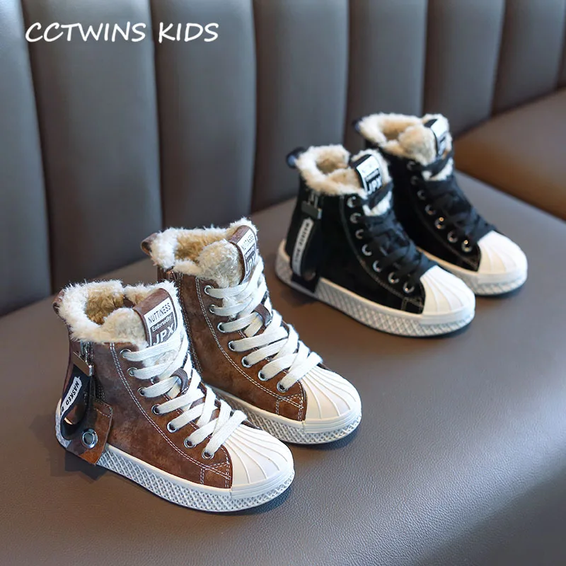 Детская обувь CCTWINS 2019 зимняя детская мода высокие кроссовки для маленьких
