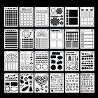 Трафареты для ежедневника, 24 упаковки, многоразовые трафареты для блокнота A5 и большинства журналов, в комплект входят трафареты для письма