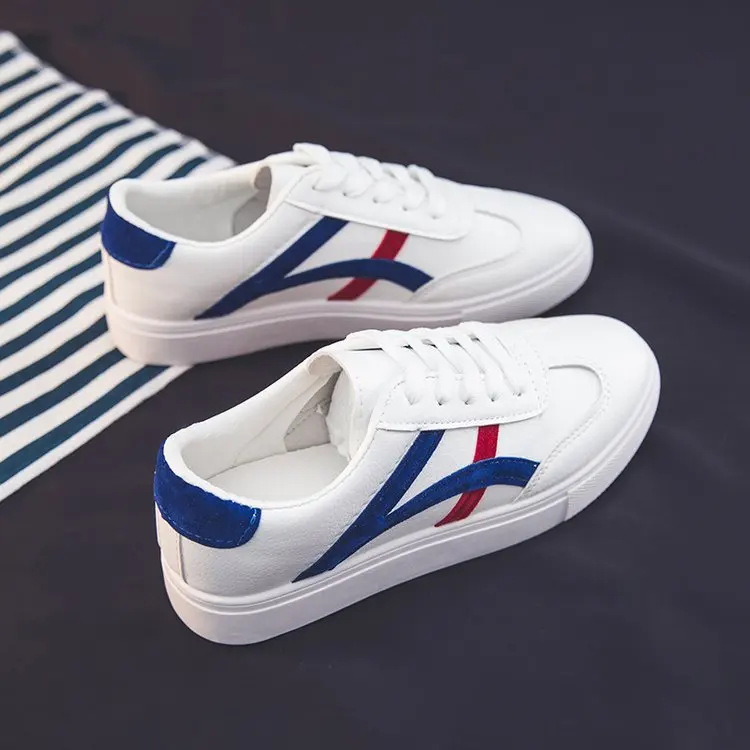

Women's shoes spring and summer simple versatile fashionable shoes thick soles round toe campus style white shoes personality