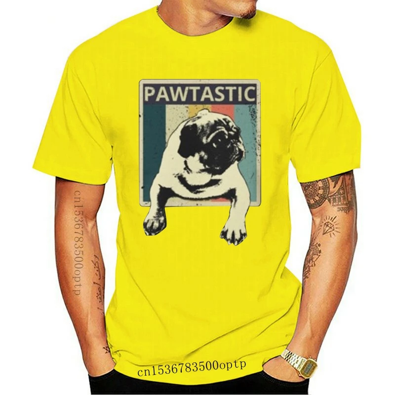 

New Men tshirt Retro Pug Dad Mom T Shirt Gift Slim Fit T Shirt(4) Printed T-Shirt tees top