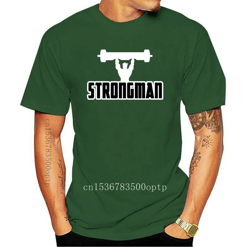 

2018 Fashion Men Printed T Shirts Strongman 100 % Cotton Tee Shirt For Men Simple Short-Sleeved Cotton T-Shirt