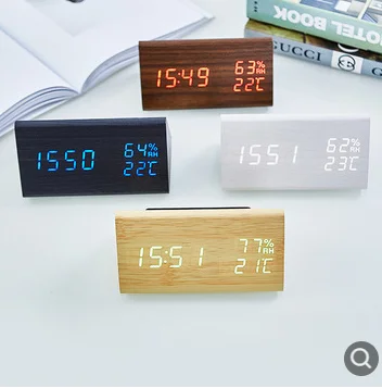 

LED Mirror Alarm Clock Digital Snooze Table Clock Wake Up Light Electronic Large Time Temperature Display Home Decoration Clock