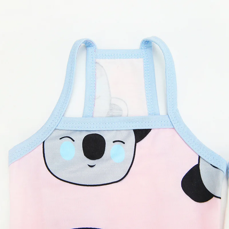 

2021 Spring and Summer New Cute Simple Cartoon Dog Print Thin Suspenders Vest Small Dog Cat Pet Clothes