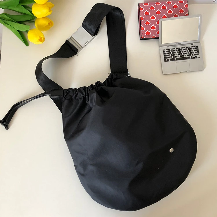 Women Men Black Drawstring Travel Bag Pocket Large Capacity Crossbody Chest Shoulder Fashion New | Багаж и сумки