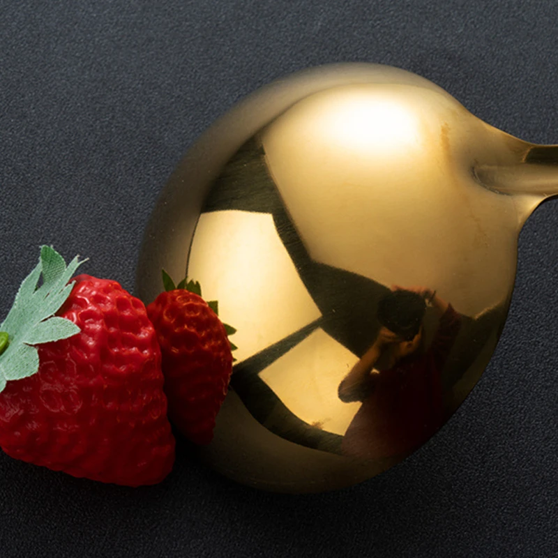 Дуршлаг с длинной ручкой ложка для супа ложки из нержавеющей стали Золотой