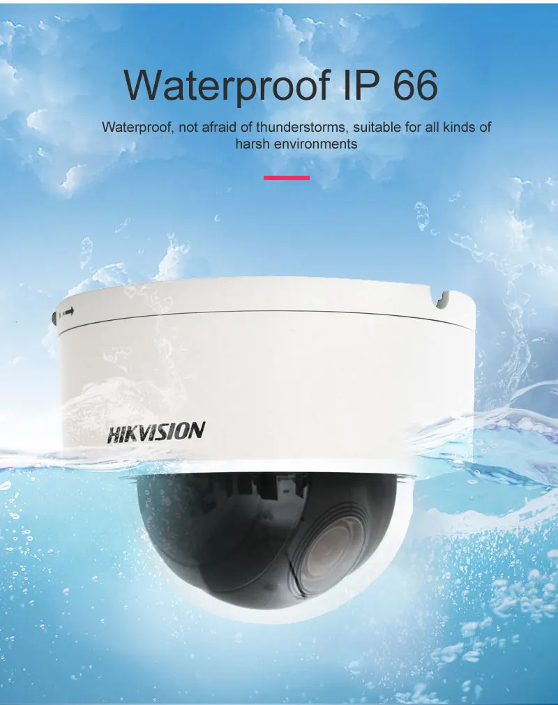 HIKVISION DS-2DE3304W-DE 3MP 1080P Мини PTZ IP камера 2,8 мм-12 мм, 4-кратный зум Поддержка IP66 наружная Водонепроницаемая камера безопасности PoE