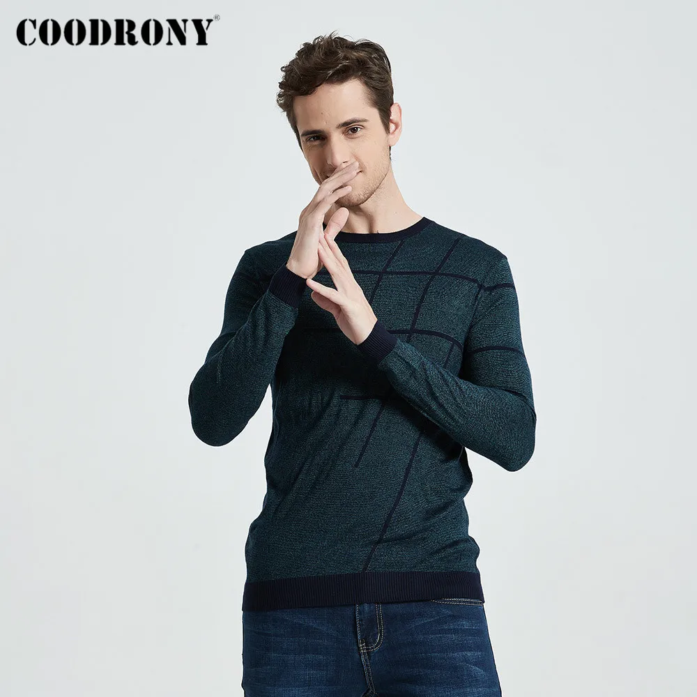 Мужской свитер в полоску с круглым вырезом | Мужская одежда