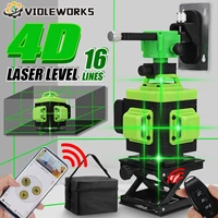 16 lines 4d laser level app control self leveling 360 horizontal and vertical cross super powerful green laser level eu plug
