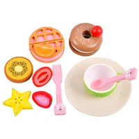 childrens simulation toy wooden afternoon tea set exquisitely made teapot and small bowl childrens wooden toys montessori