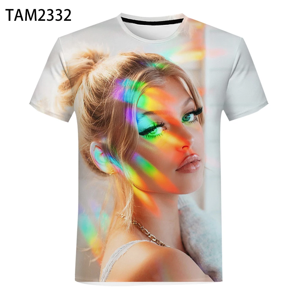 

T-shirt Children's Short Sleeve Top Print Summer Fashion Charli D'amelio 3D Round Loose Casual Net Men / Women Red Tees Alien