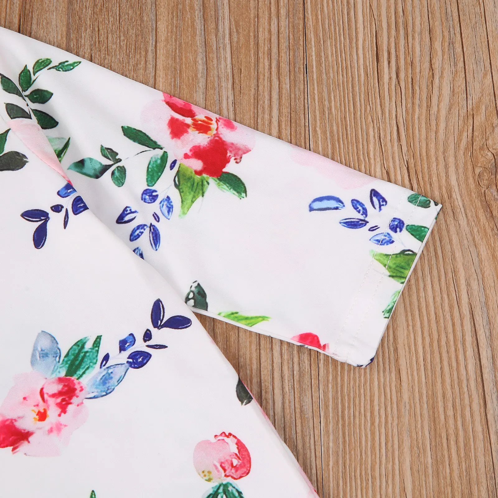

Newborn Baby Girls 2-piece Outfit Set Floral and Leaf Print Sleeping Bag+Hat Set Long Sleeve Spring Autumn Clothing Homewear