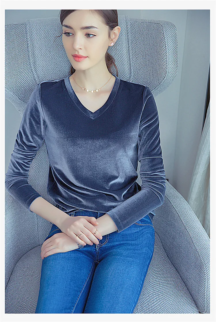 Женская осенняя и зимняя офисная велюровая блузка blusas Элегантная Повседневная Блузка Топы Плюс Размер бархатные рубашки 5XL 6XL 7XL