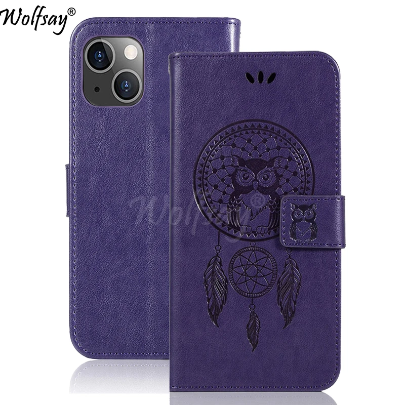 

Full Cover For iPhone 13 Case Bumper Anti-knock Owl Flip Wallet PU Leather Case For iPhone 13 Cover Case For iPhone 13 13Pro Max