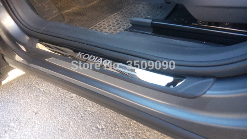 Для Skoda Kodiaq 2017 2018 2019 2020 автомобиля внешние Накладка порога Добро пожаловать на