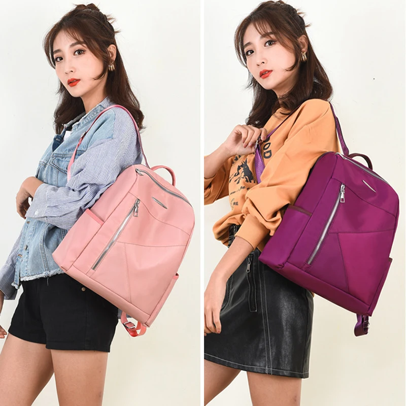 

2020 New Waterproof Oxford Cloth Backpack Female Large Capacity Leisure Travel Ladies Backpack Student School Bag