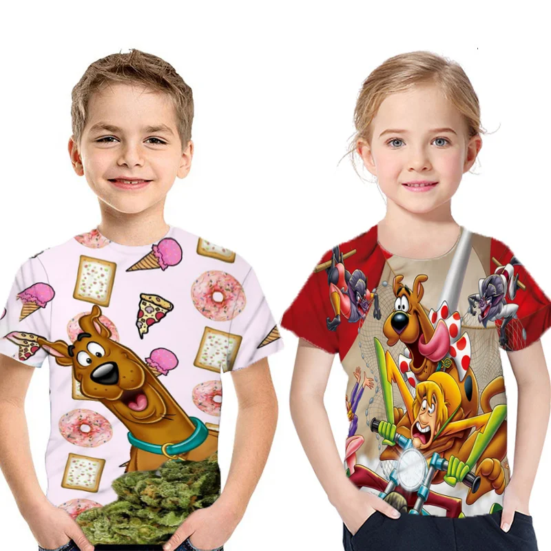 

Doo Harajuku Sexy Dog 3D Printing T-Shirt Boys Girls Tee Anime Graphics Kids Pattern Children's Baby O-Neck Top Summer Clothes