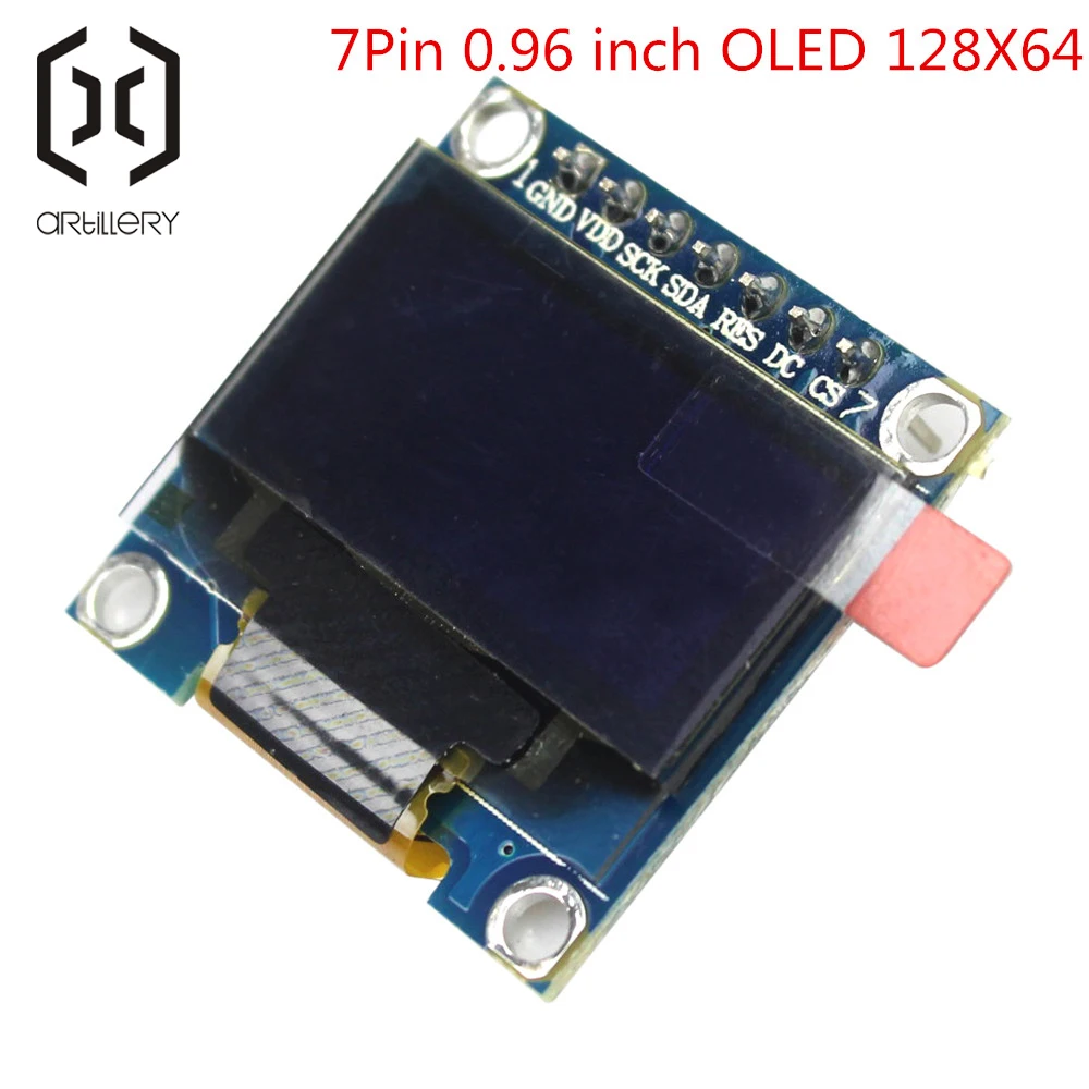 0,96 дюймовый модуль oled-дисплея 128X64, OLED SPI 7 p, Diver чип SSD1306 для arduino DIY KIT
