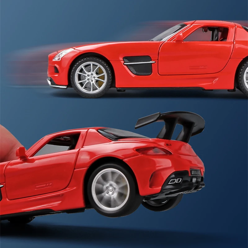 132 benzs sls amg gt alloy sports car model diecasts metal toy vehicles car model simulation sound light collection kids gift free global shipping