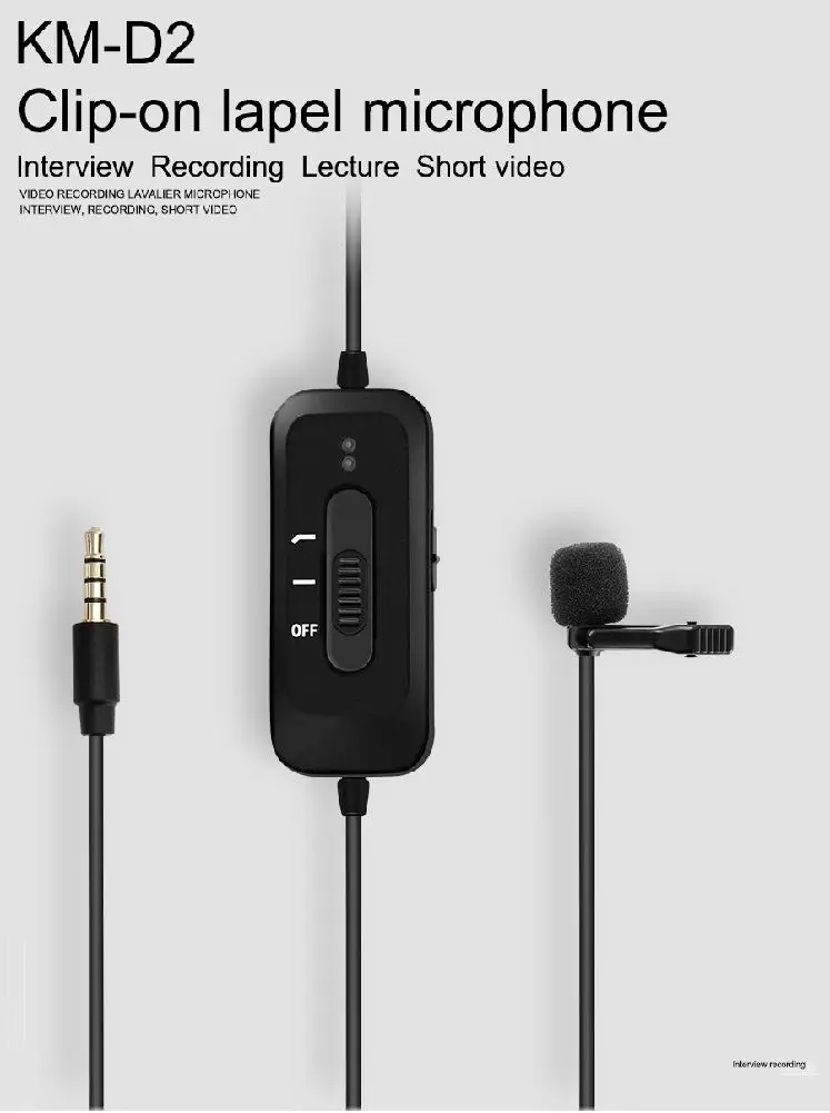 Петличный микрофон MAMEN KM-D2 всенаправленный конденсаторный микрофон для IPhone мобильного телефона DSLR видеокамеры Аудио Видео рекордер