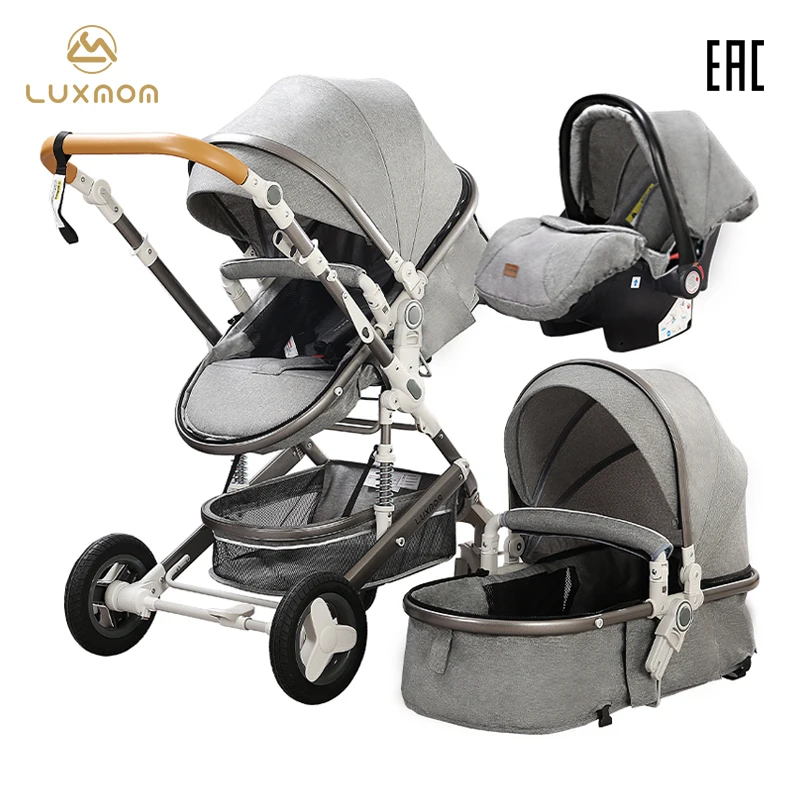 Детская коляска 3 в 1 двусторонняя регулируемая быстрая доставка удобный возврат