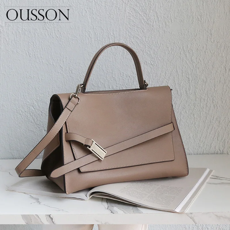 

Новинка 2021, Дизайнерская кожаная вместительная сумка через плечо, модная сумка-мессенджер, многофункциональная сумка-тоут для женщин