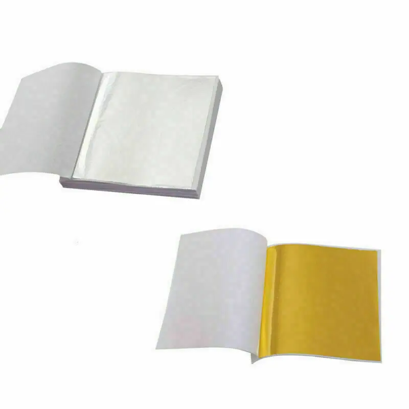 10 шт. 24 каратная Золотая фольга золотистого/серебристого цвета украшение дома