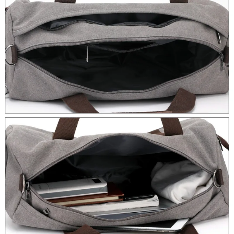 Canvas Travel Bags Hand Luggage Organizer Large Duffle Bag Weekender Gym Handbag Independent Shoe for Traveling Men 2021 | Багаж и сумки
