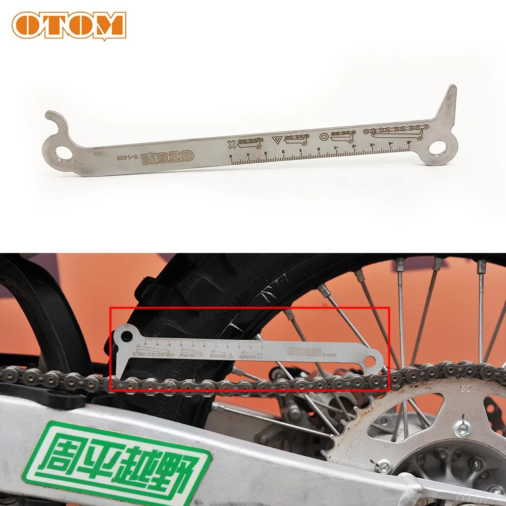 Индикатор износа цепи для мотоцикла OTOM 3 в 1 точные замеры цепного крюка 520 525 530