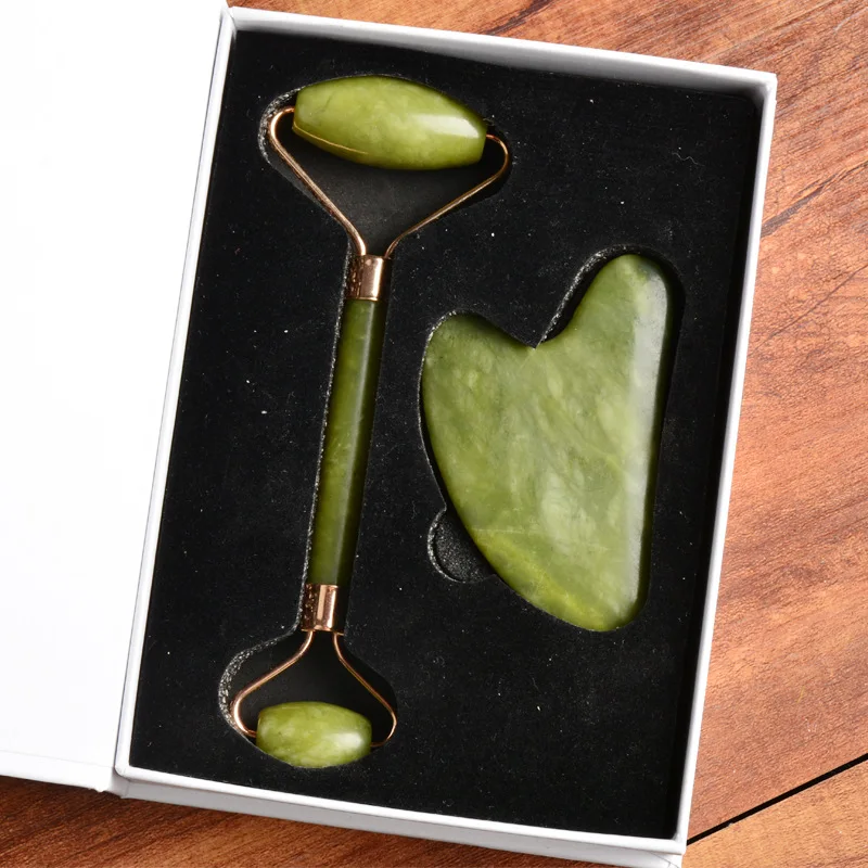 Натуральная Нефритовая Роликовая Коробка порошок Кристальный массаж ролик