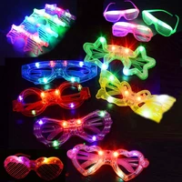 1pcs led light toy blinds glasses flashing wreath tie sequin hat garland wedding glow birthday party gift carnival decoration