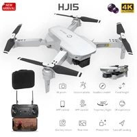 2020 new hj15 rc quadcopter wifi fpv mini drone with wide angle hd 4k camera height hold mode gesture photo video foldable drone