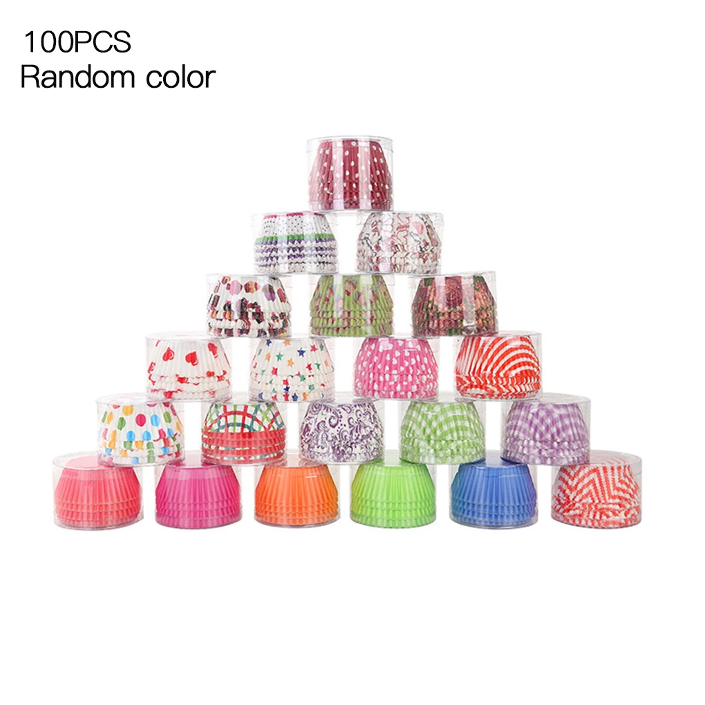 100 шт. бумажные стаканчики для выпечки с защитой от жира кексы и маффины чехлы