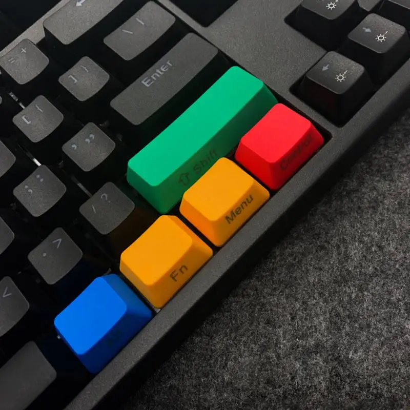 10 шт. RGBY цветные аксессуары ALT SHIFT ESC игровой PBT Прочный толстый набор ключей Dyesub