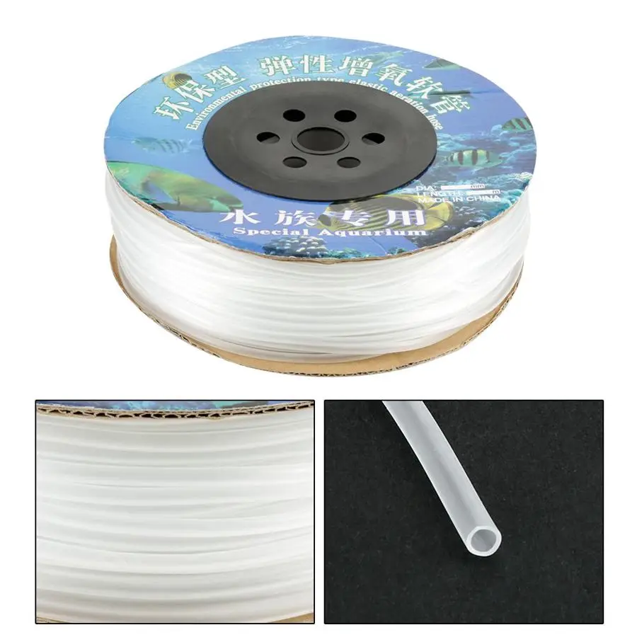 Аквариумный кислородный насос 100 м шланг для аквариума аэрация мягкая трубка